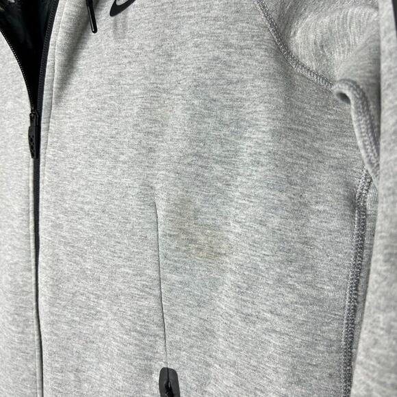 Nike Gray Aeroloft Parka Hooded Lined Full Zip Goose Down Jacket Size M Women's - Picture 2 of 12